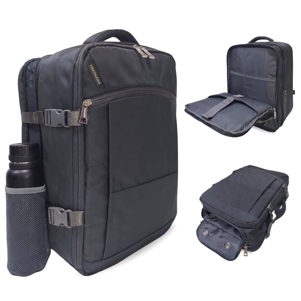 MOCHILA VIAJERA TRENDY KENGAR - PLOMO - 1