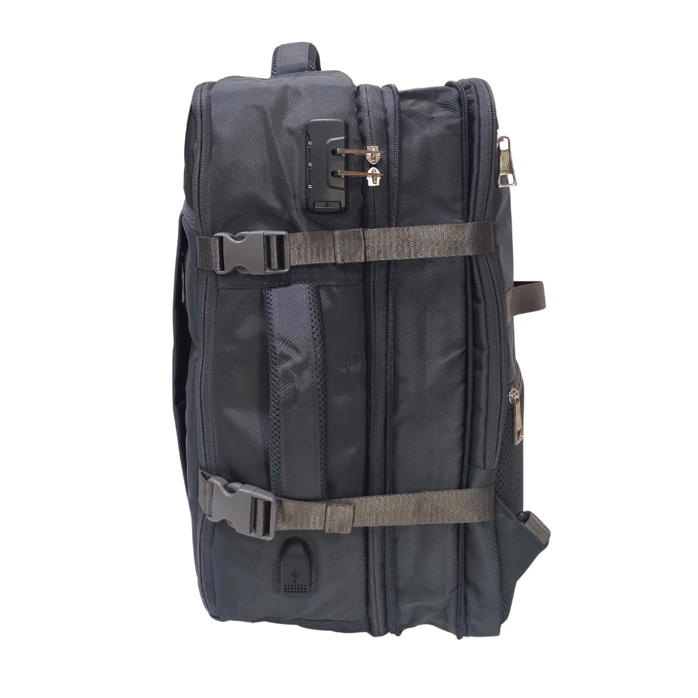 MOCHILA VIAJERA TRENDY KENGAR - PLOMO - 5