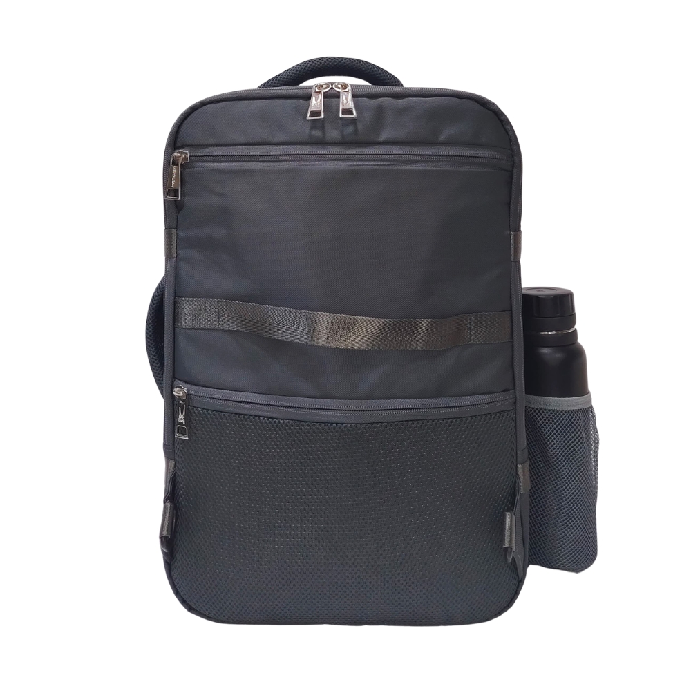 MOCHILA VIAJERA TRENDY KENGAR - PLOMO - 8
