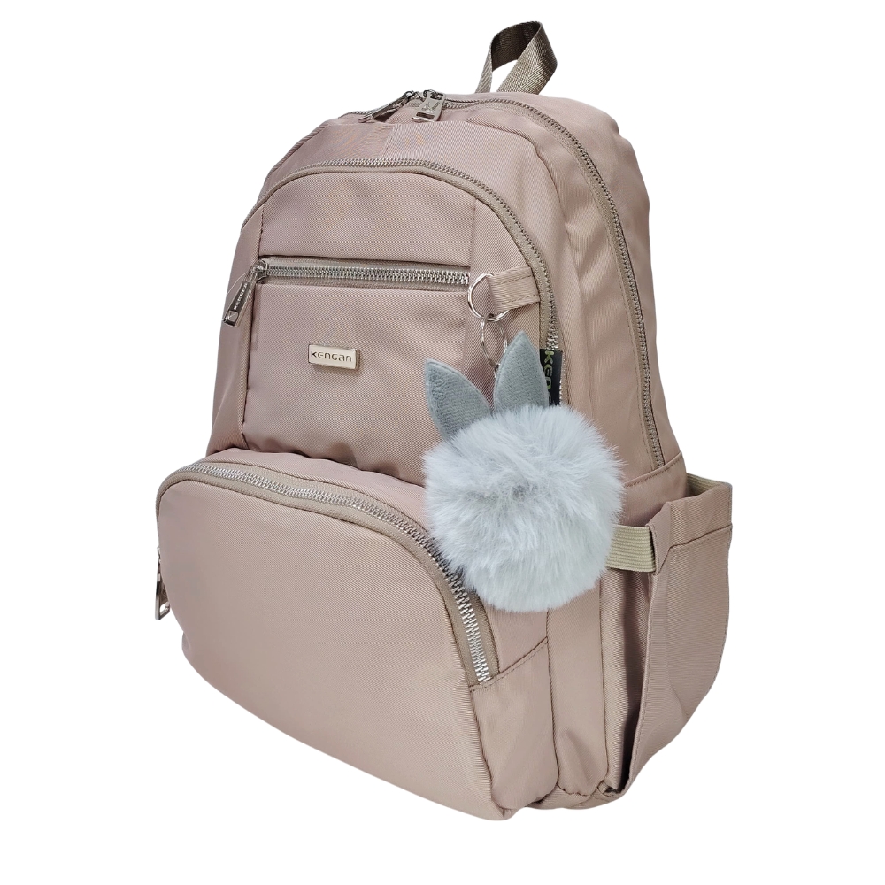 MOCHILA MODELO PRINT A4 KENGAR - BEIGE - 3
