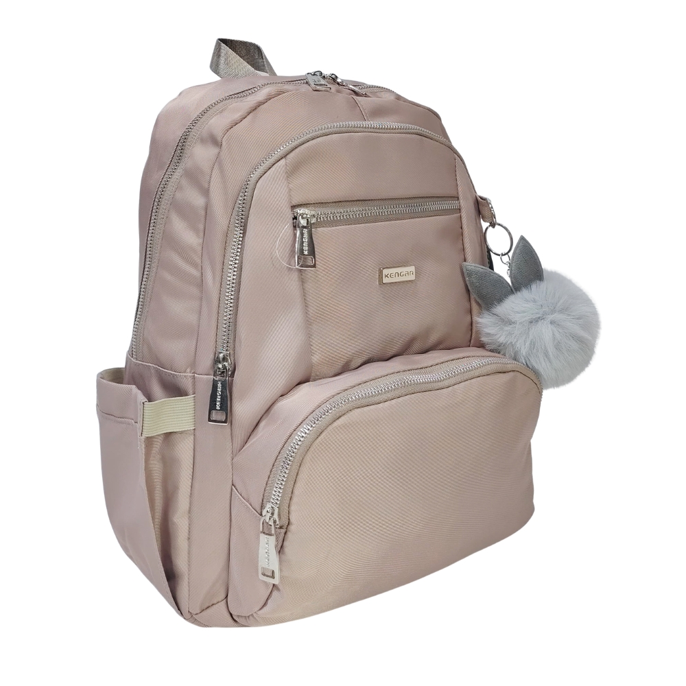 MOCHILA MODELO PRINT A4 KENGAR - BEIGE - 5