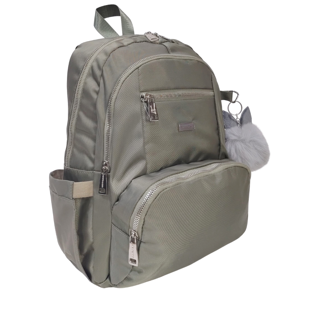 MOCHILA MODELO PRINT A4 KENGAR - VERDE OLIVO - 4