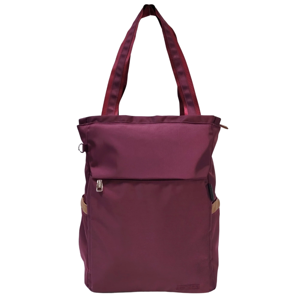 BOLSO MOCHILA VIAJERA MODELO RENATA - GUINDA - 1