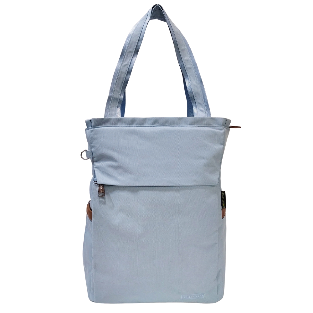 BOLSO MOCHILA VIAJERA MODELO RENATA - CELESTE - 1