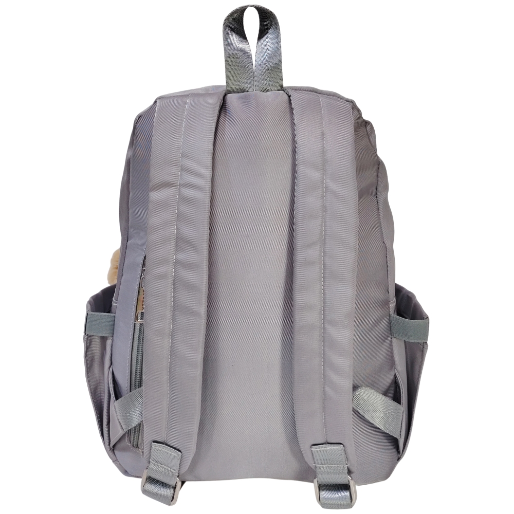 MOCHILA MODELO PRINT A4 KENGAR - PLOMO PLATA - 6