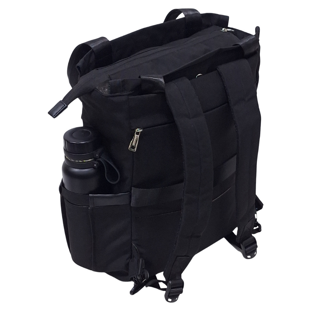 BOLSO MOCHILA VIAJERA MODELO RENATA - NEGRO - 5