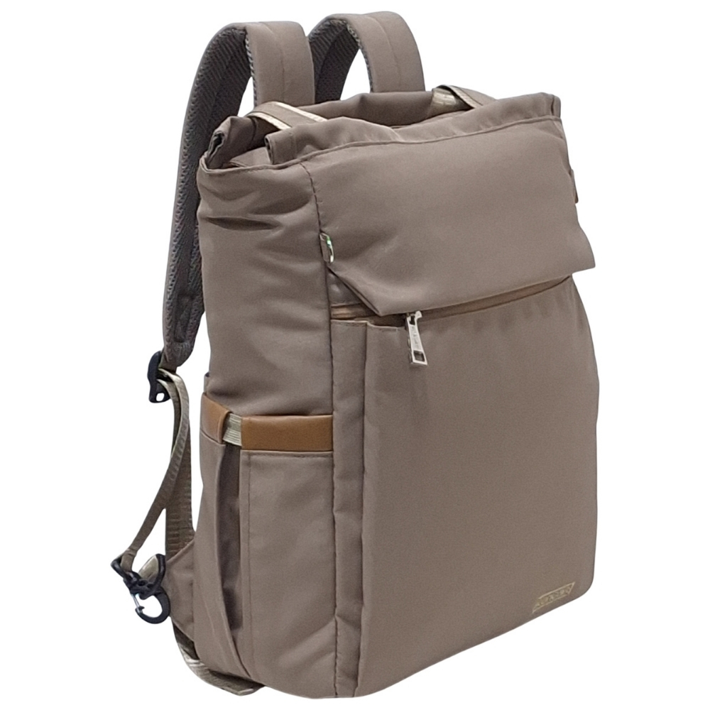 BOLSO MOCHILA VIAJERA MODELO RENATA - ARENA - 1