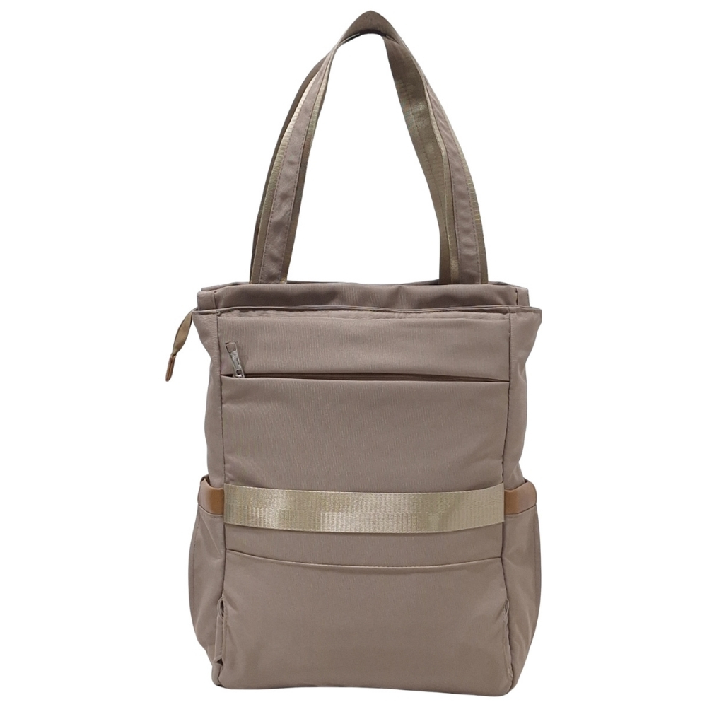 BOLSO MOCHILA VIAJERA MODELO RENATA - ARENA - 4