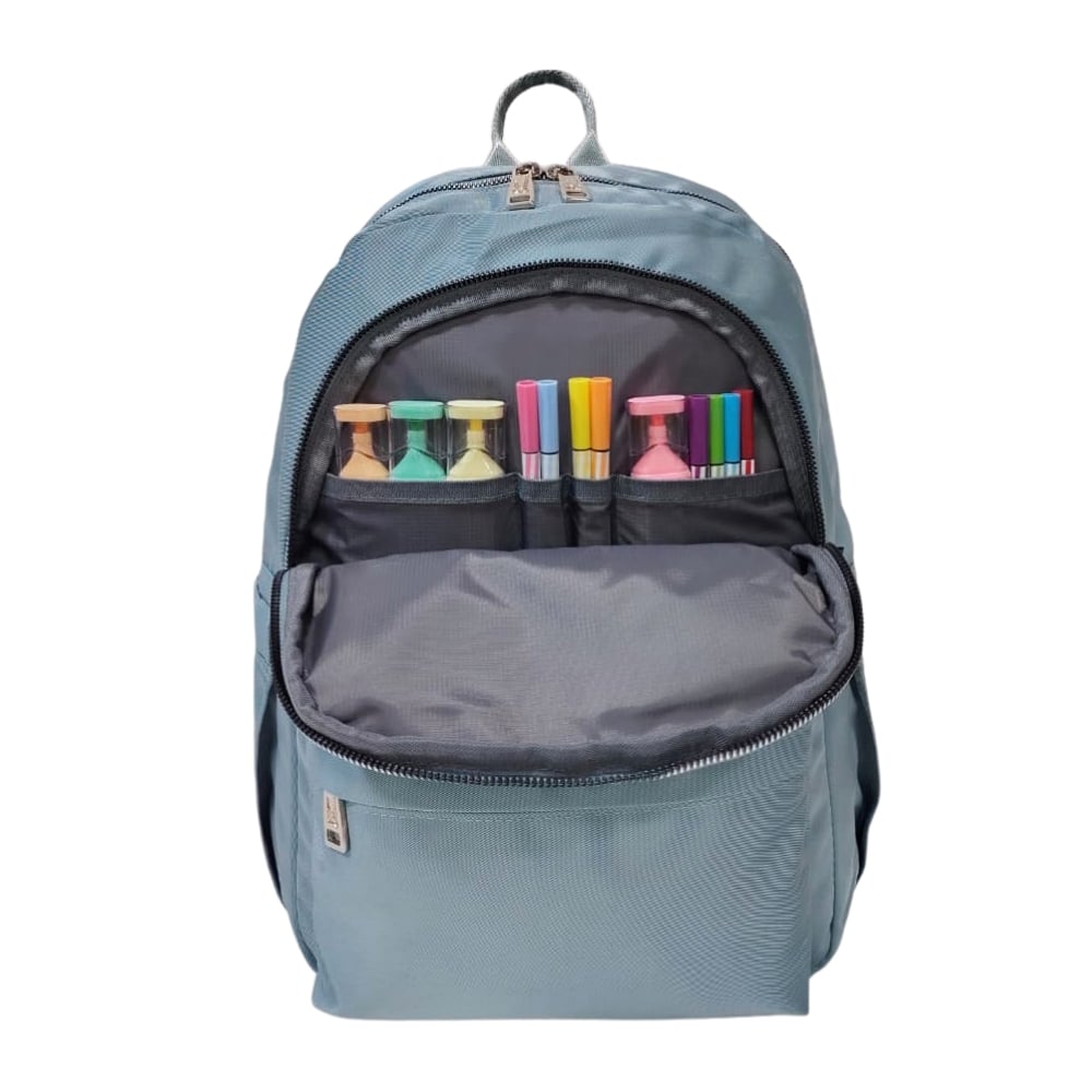 MOCHILA MODELO ALONDRA KENGAR - VERDE CEMENTO - 2