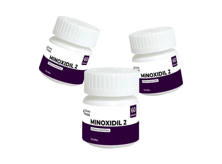 MINOXIDIL 2MG 60 CAPSULAS DERMO SUMAK 3 UND - 1