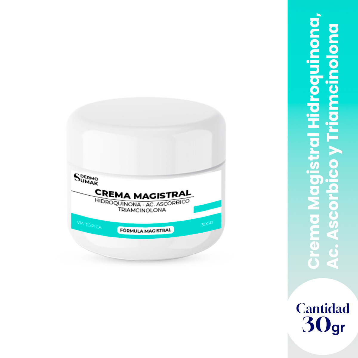 CREMA MAGISTRAL HIDROQUINONA 4% & AC ASCORBICO 2% & TRIANCINOLONA 0.025% 30 GR DERMO SUMAK - 1