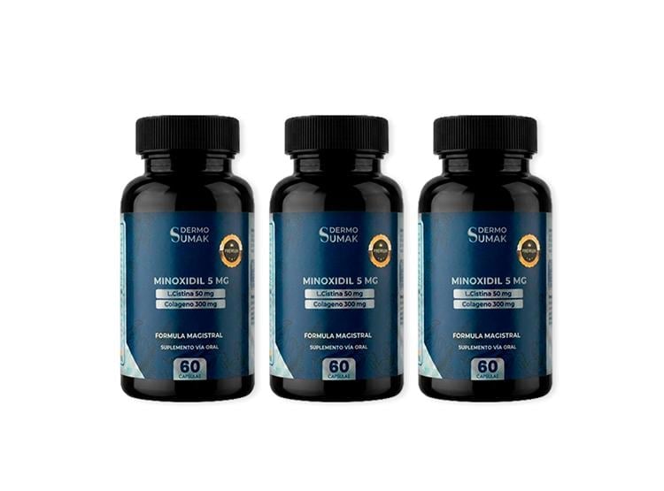 MINOXIDIL 5MG Y L.CITINA Y COLAGENO 60 CAPSULAS DERMO SUMAK 3UND - 1