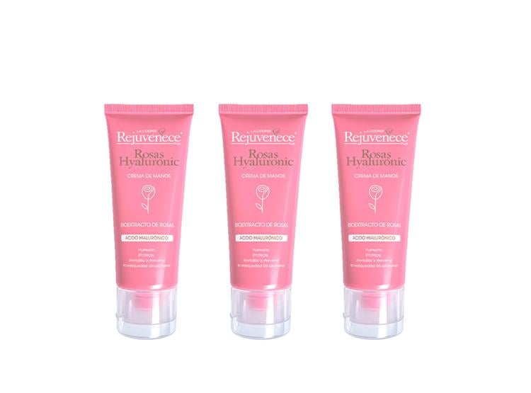 CREMA DE MANOS CON ÁCIDO HIALURÓNICO Y EXTRACTO DE ROSAS 60GR 3UND - 1