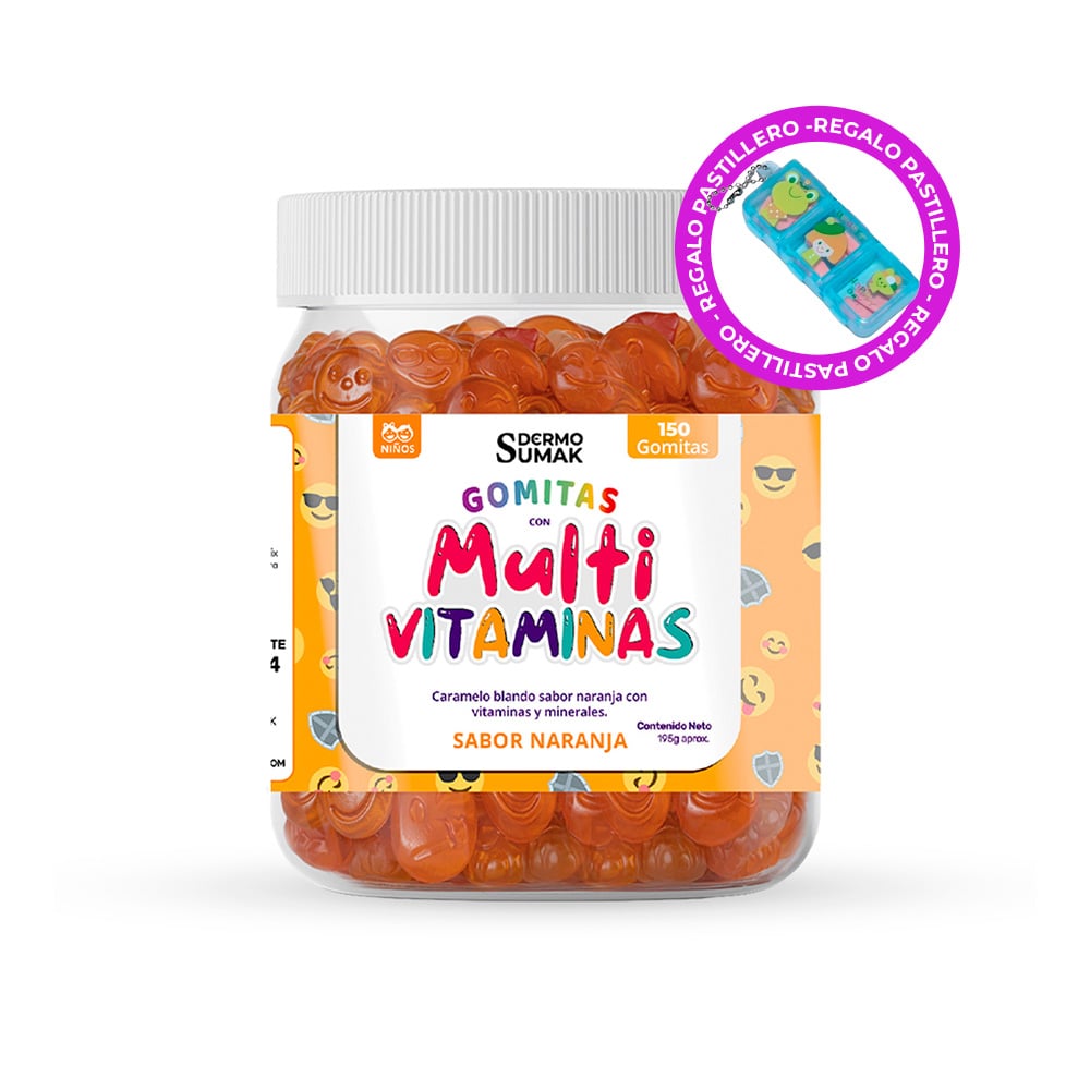 GOMITAS MULTIVITAMINAS NIÑOS 150 GOMITAS - DERMO SUMAK - 1