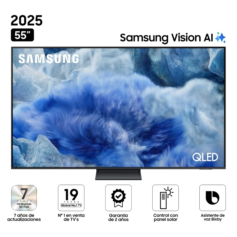 TELEVISOR SAMSUNG QLED 55' UHD 4K VISION AI SMART TV QN55Q8FAAGXPE - 1