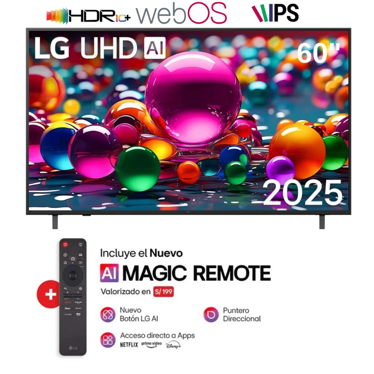 TELEVISOR LG LED 60' UHD 4K THINQ AI 60UA8050PSA - 1