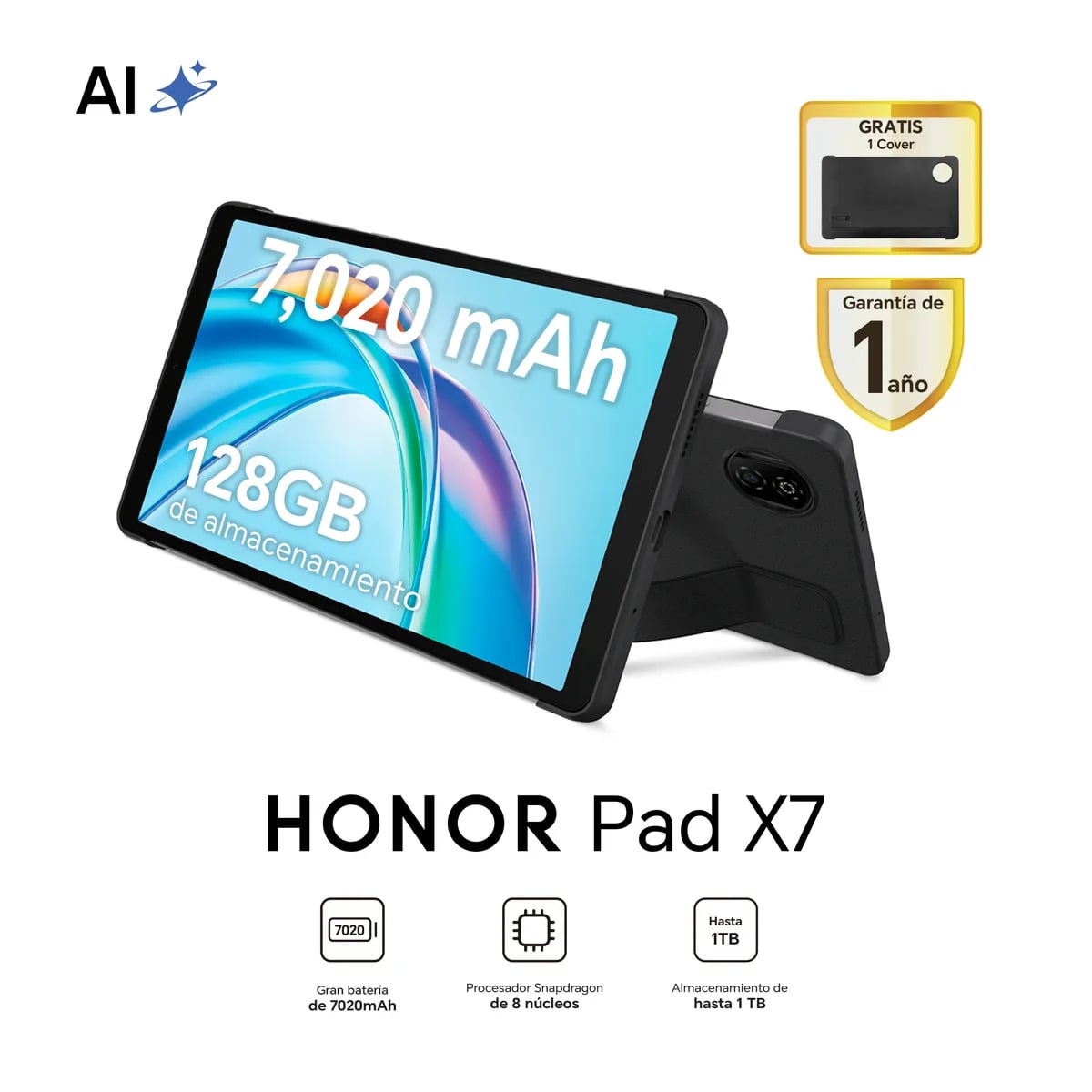 TABLET HONOR PAD X7 4GB + 128GB GRAY - 1