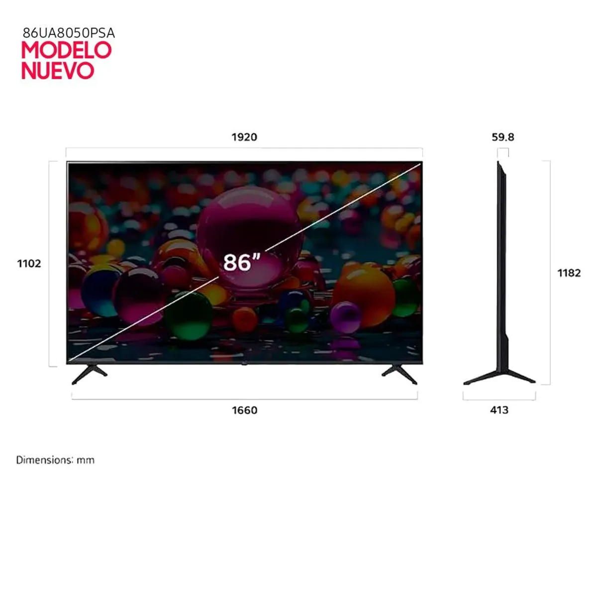 TELEVISOR LG 86” UHD 4K THINQ AI 86UA8050PSA SMART TV 2025 - 4