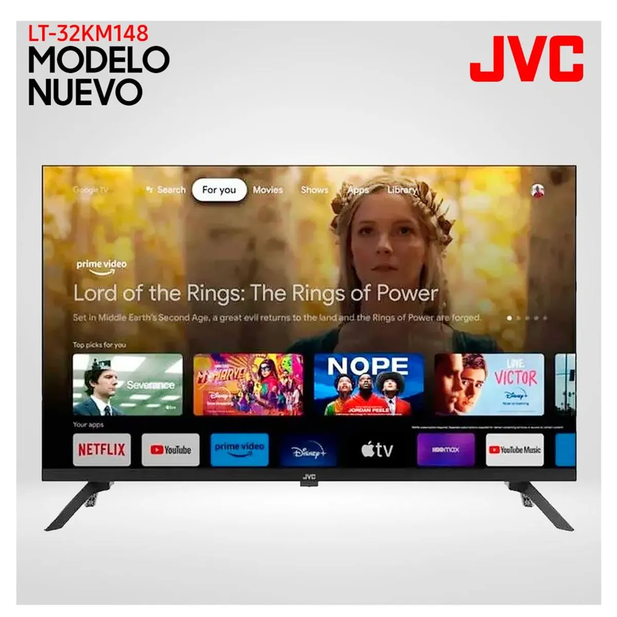 TELEVISOR JVC 32 PULG. SMART TV GOOGLE TV HD LED LT-32KM148 - 2