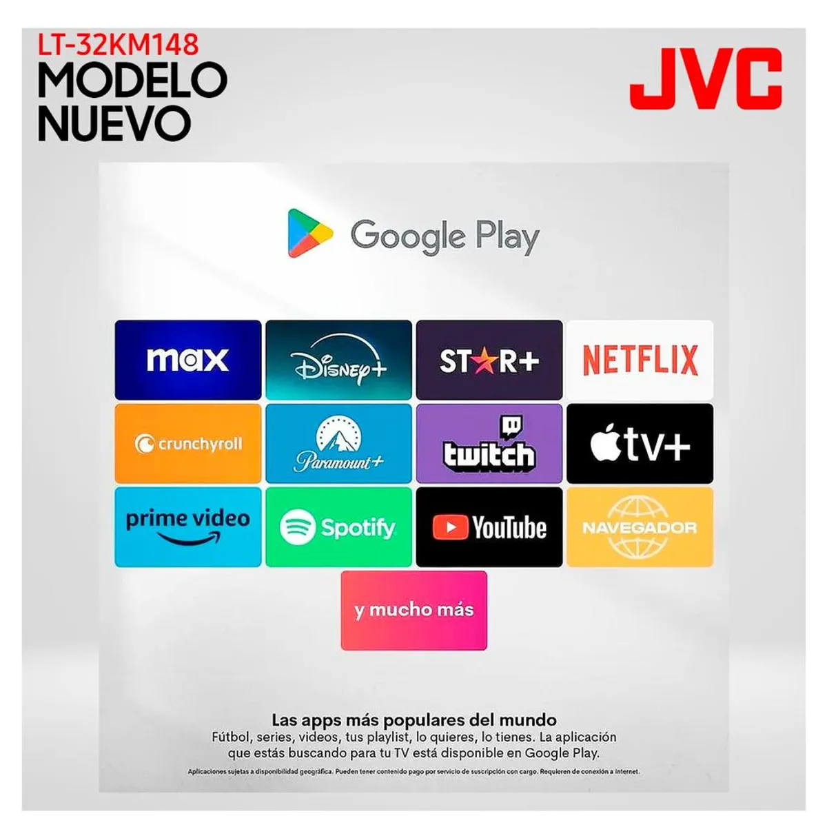 TELEVISOR JVC 32 PULG. SMART TV GOOGLE TV HD LED LT-32KM148 - 4