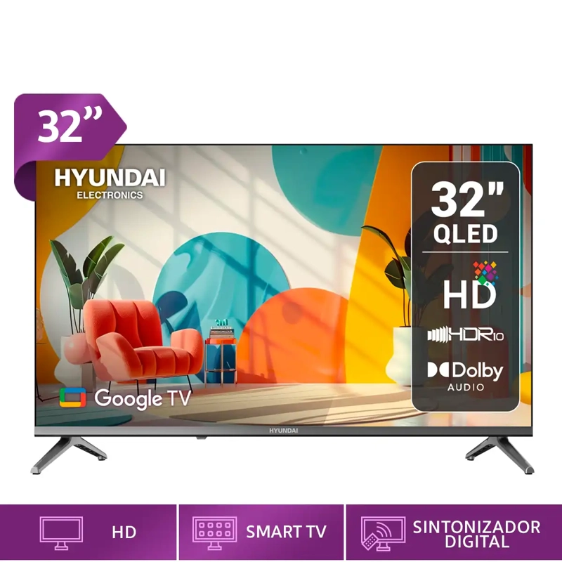 TELEVISOR SMART TV HYUNDAI QLED 32' HYLED3259QG - 1