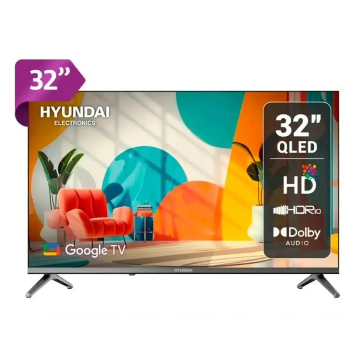 TELEVISOR HYUNDAI 32 HYLED3259QG HD QLED - 1