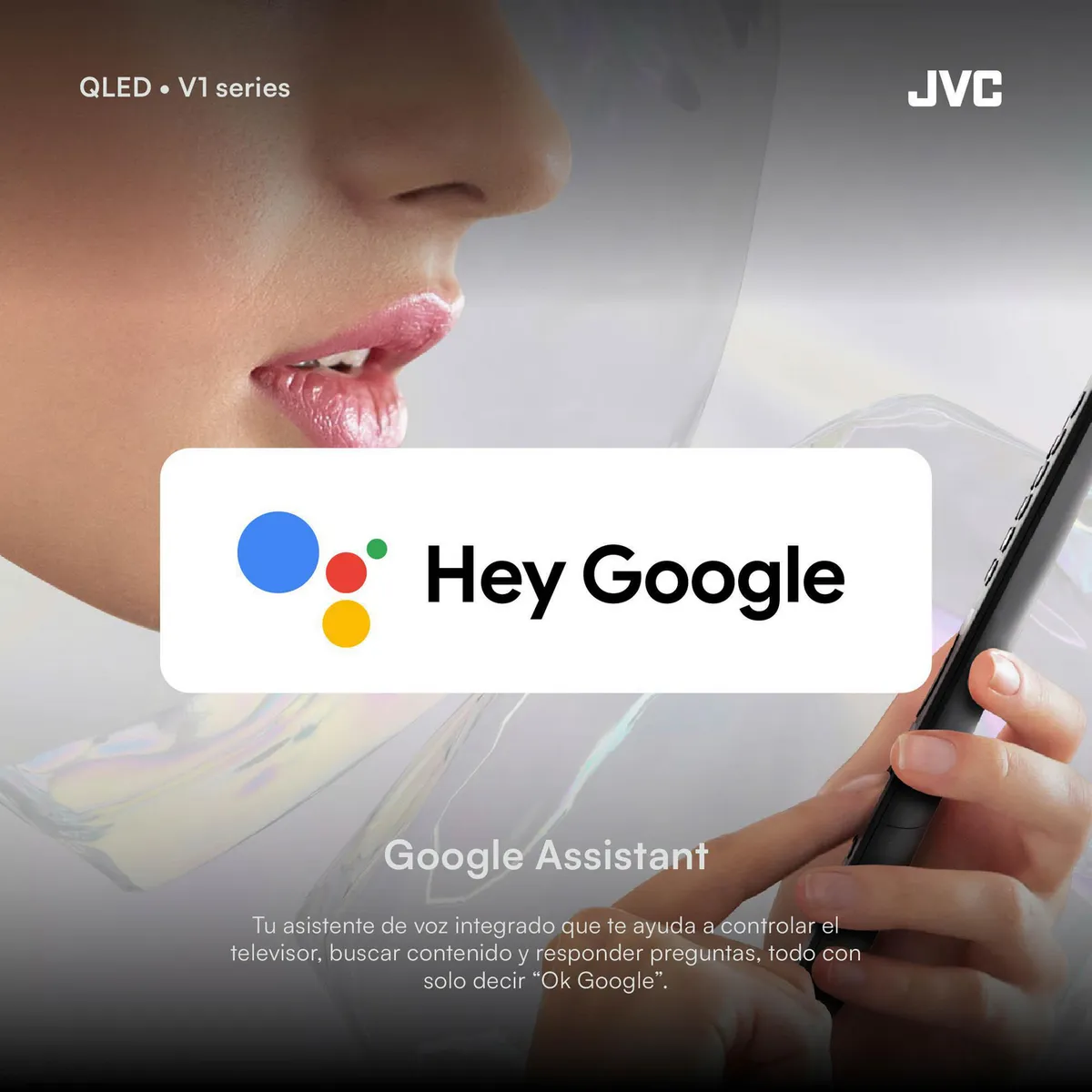 TELEVISOR JVC 50' QLED GOOGLE TV SMART TV - 5