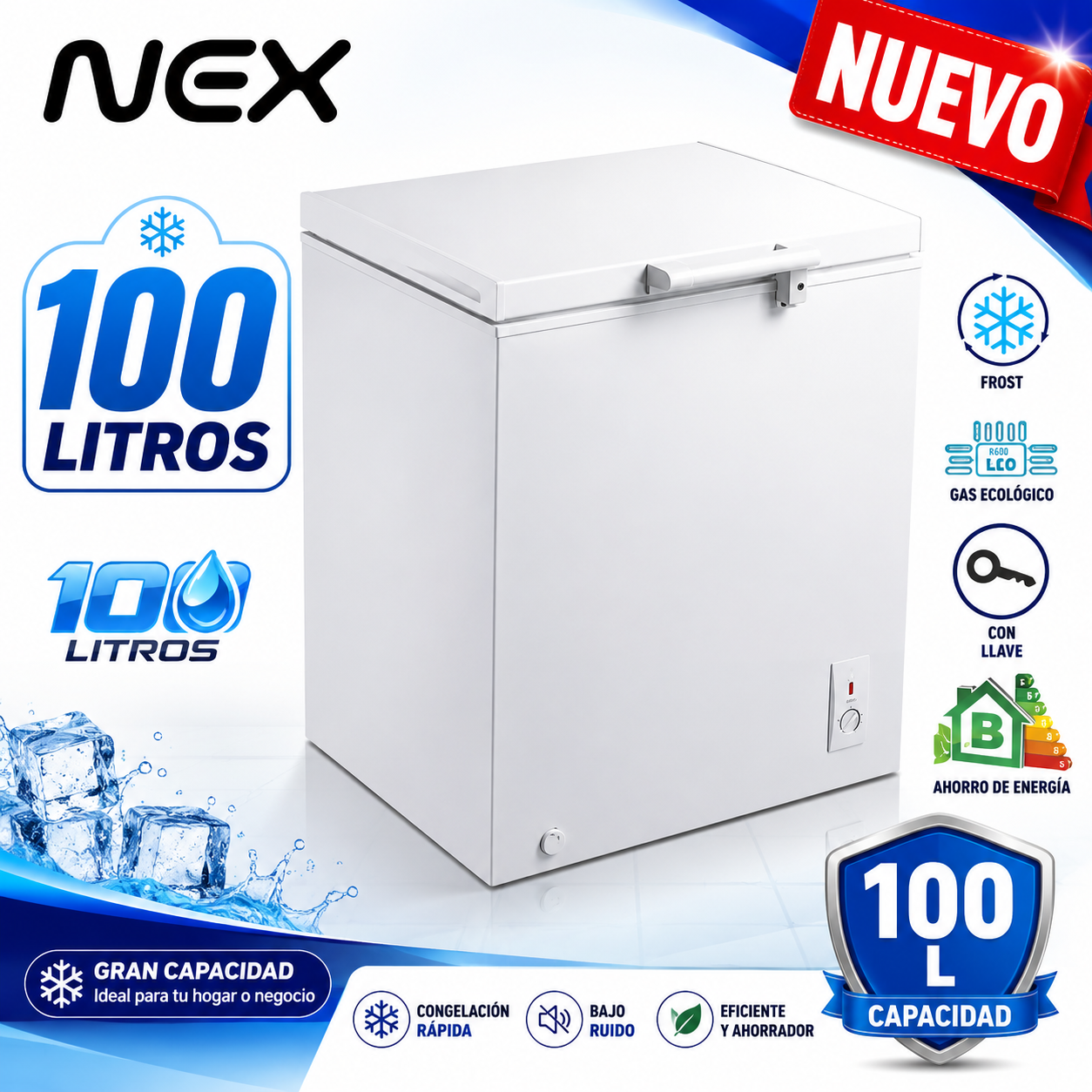 CONGELADORA VERTICAL NEX 100 LITROS – CHF1100 - 1