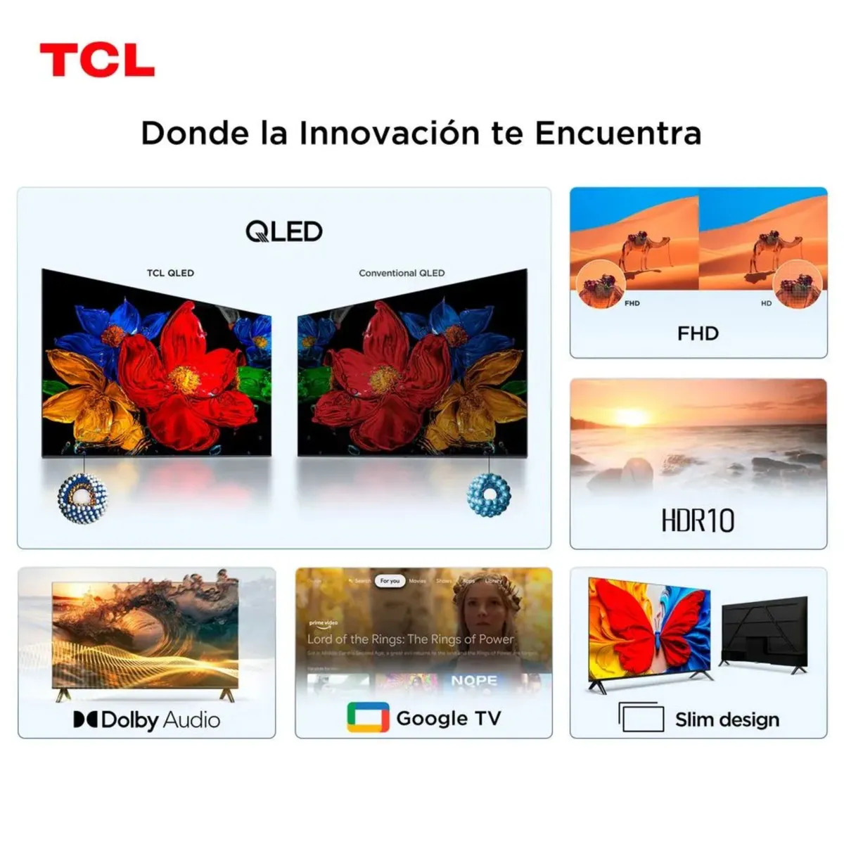 TELEVISOR TCL QLED 43 FULL HD SMART TV 43S5K+KITS DE LIMPIEZA DE TV - 4