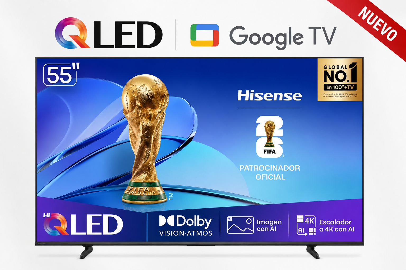 TELEVISOR HISENSE 55' HI-QLED UHD SMART TV 55Q6QV - 1