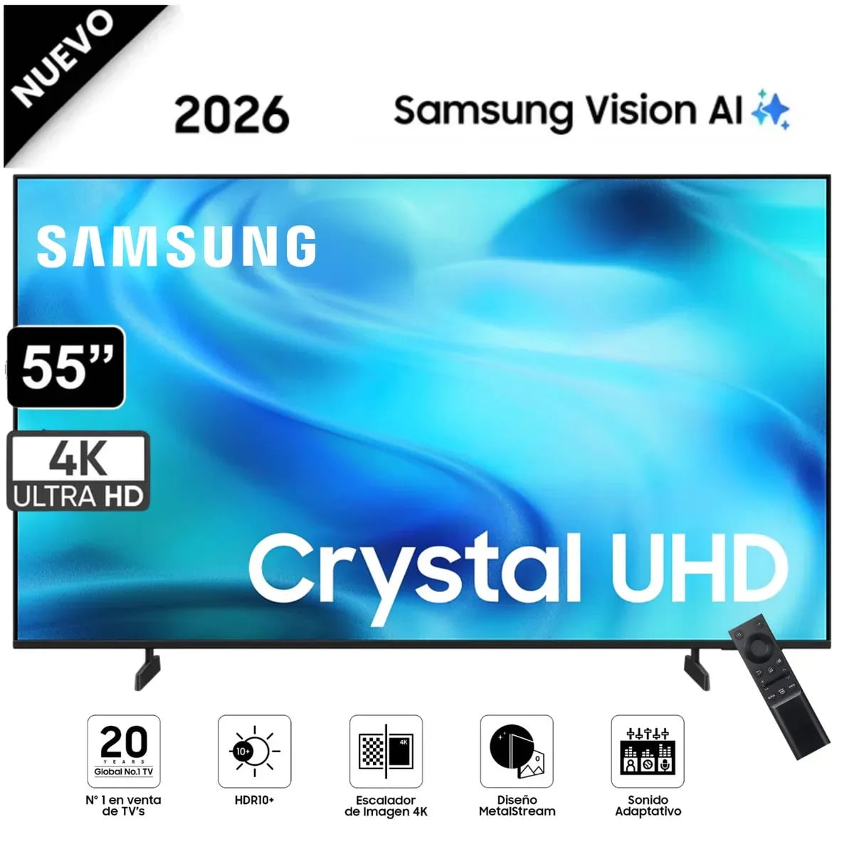 TELEVISOR SAMSUNG 55' UN55U8000HGXPE SMART TV CRYSTAL UHD 4K (2026) - 1