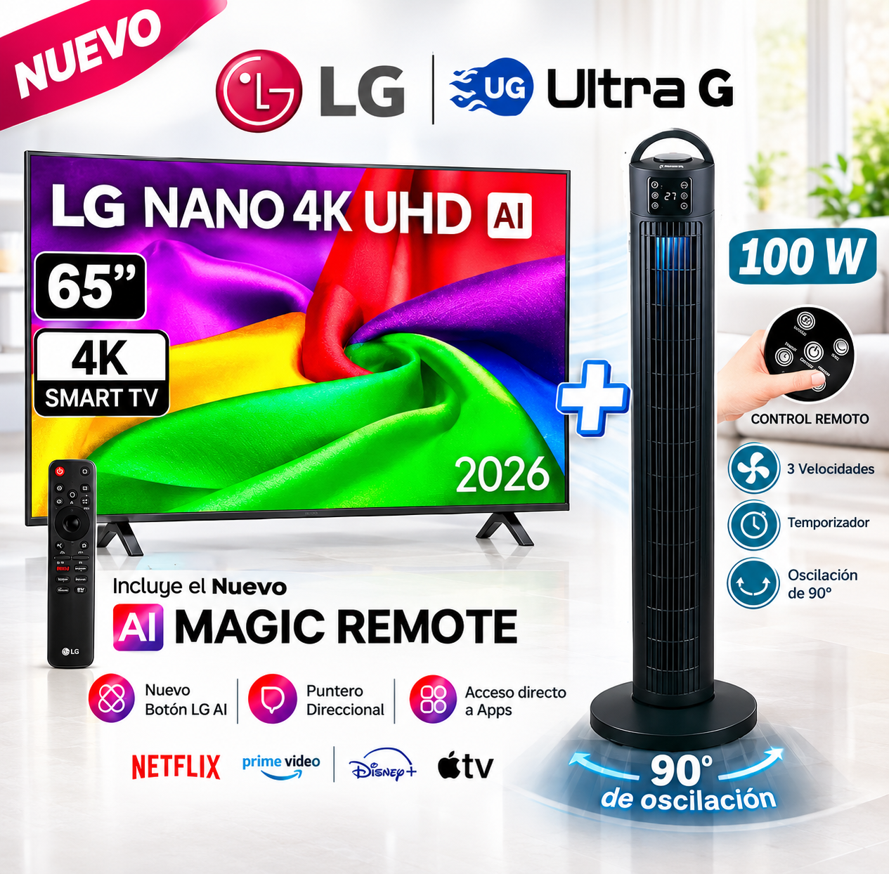 TELEVISOR LG 65' NANO UHD 4K AI SMART TV 2026 - 1