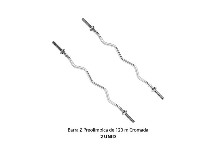 BARRA Z PREOLÍMPICA CROMADA 120 CM 2UND - 1