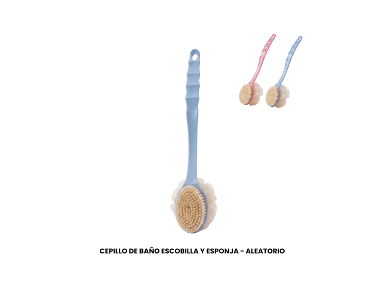 CEPILLO DE BAÑO ESCOBILLA Y ESPONJA - ALEATORIO - 1