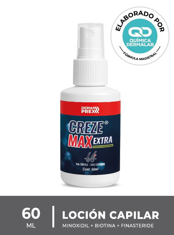 LOCIÓN CAPILAR ANTI CAÍDA PARA HOMBRE- CREZE MAX EXTRA 60 ML- DERMAPREX - 1