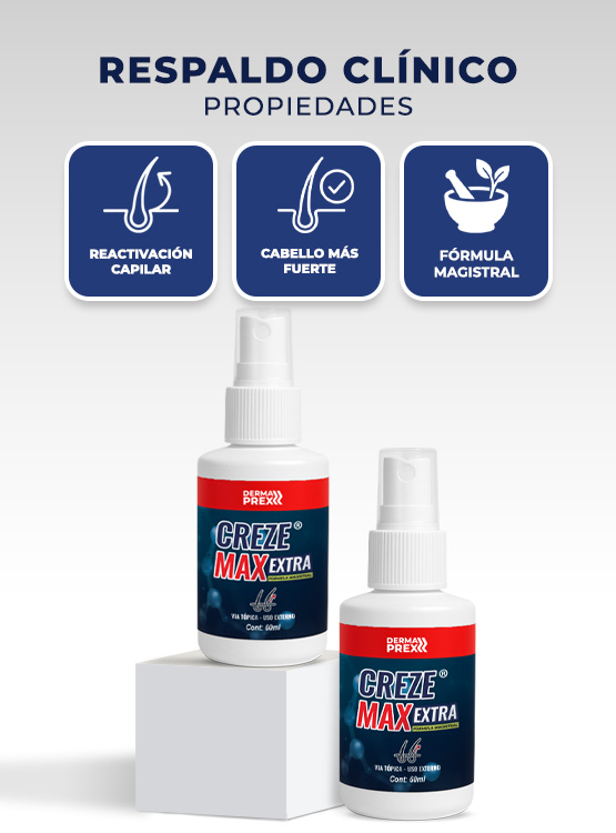LOCIÓN CAPILAR ANTI CAÍDA PARA HOMBRE- CREZE MAX EXTRA 60 ML- DERMAPREX - 3