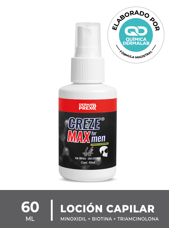 LOCION CAPILAR PARA CABELLO Y BARBA- CREZE MAX FOR MEN 60 ML - 1