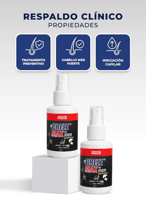 LOCION CAPILAR PARA CABELLO Y BARBA- CREZE MAX FOR MEN 60 ML - 3