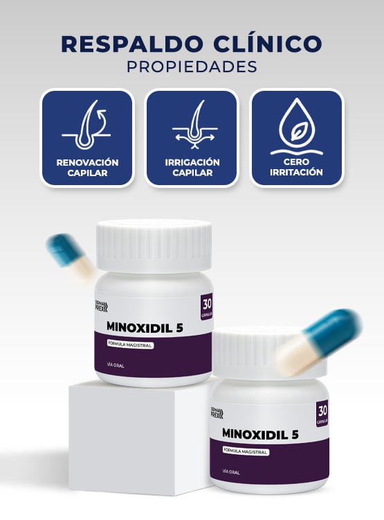 MINOXIDIL PARA HOMBRE 5MG- 30 CAPS- DERMAPREX - 3