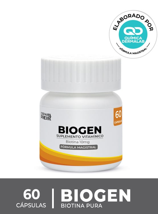 SUPLEMENTO CAPILAR PARA CABELLO FINO Y DEBILITADO- BIOTINA 10 MG 60 CAPS- DERMAPREX - 1