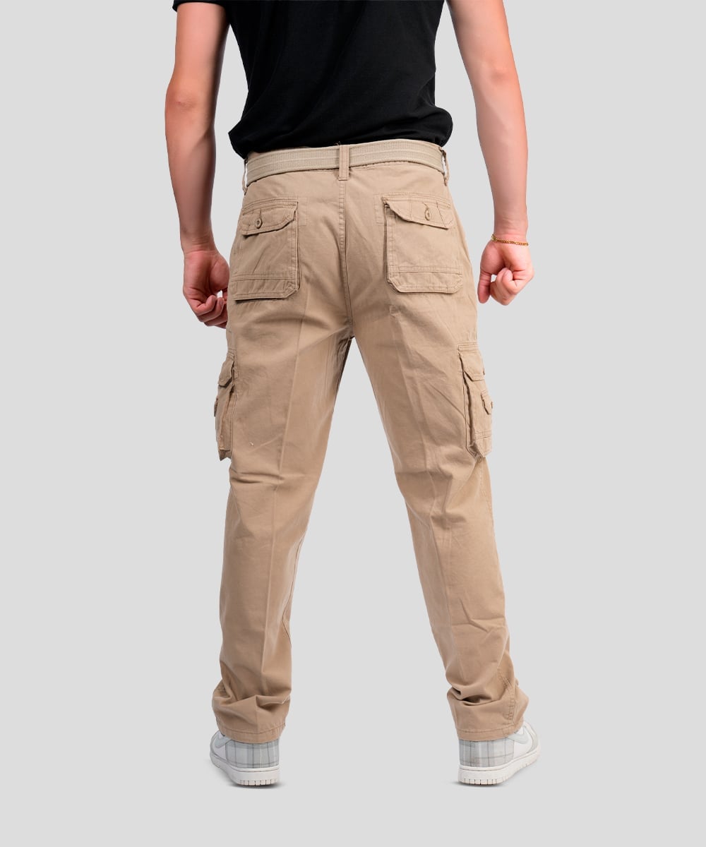 7017 PANTALON DRILL CARGO REDWOOD 100% ALGODÓN RÍGIDO HOMBRE - 1