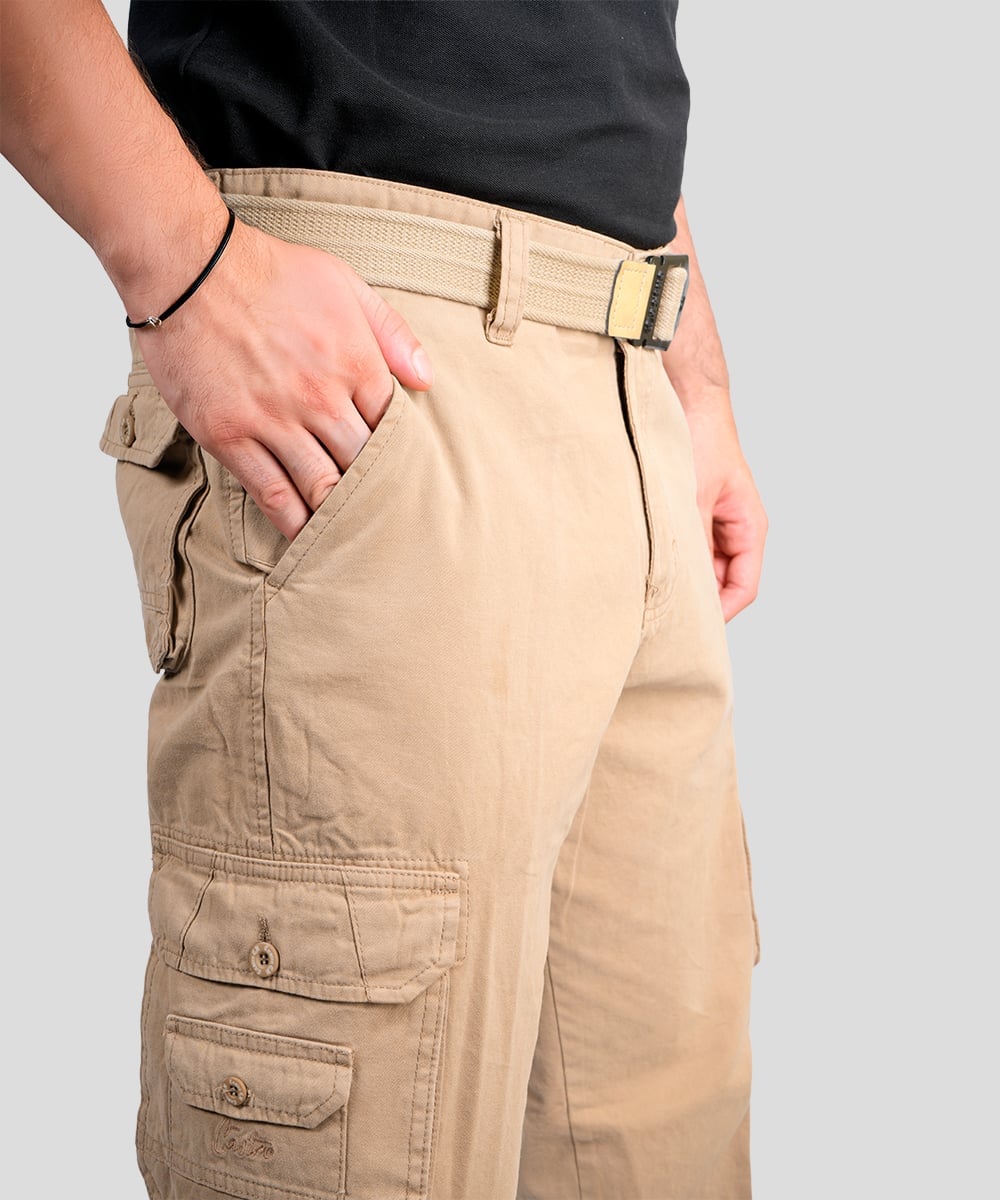 7017 PANTALON DRILL CARGO REDWOOD 100% ALGODÓN RÍGIDO HOMBRE - 3