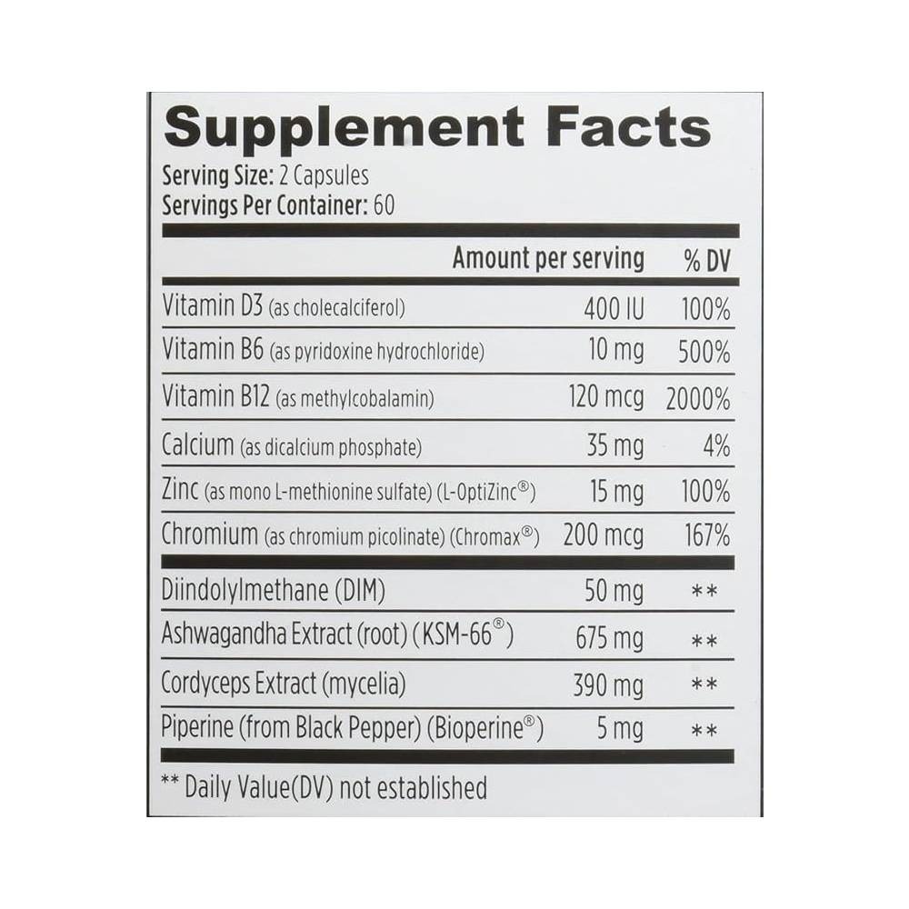 WEIDER PRIME TESTOSTERONE SUPPORT 120 CAPSULAS - 2