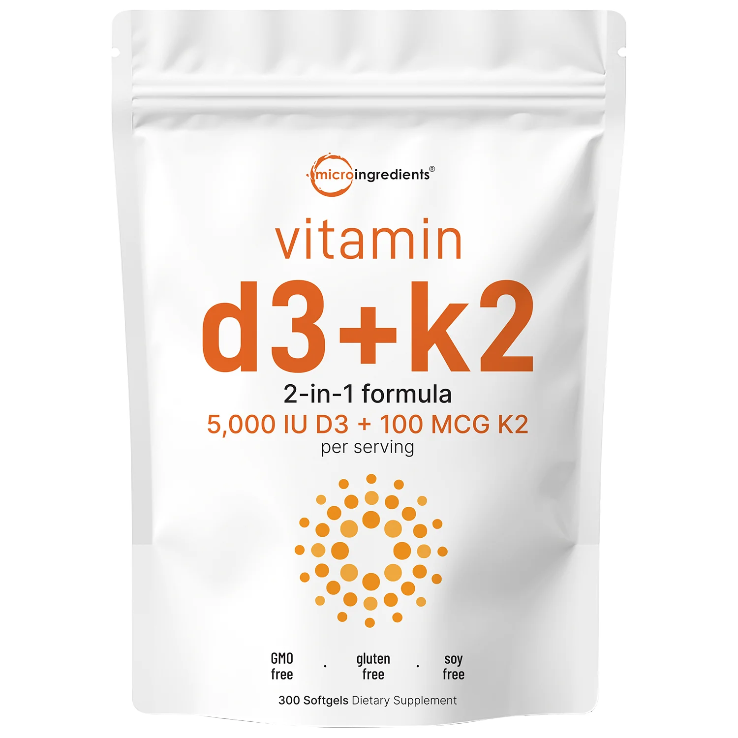 VITAMINA D3+K2 MICROINGREDIENTS 300 CÁPSULAS BLANDAS - 1