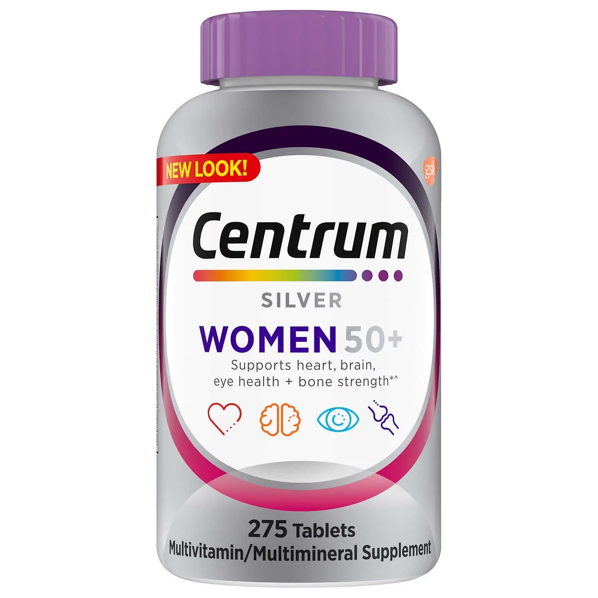 MULTIVITAMÍNICO CENTRUM TABLETAS 275 SILVER MUJER 50 - 1