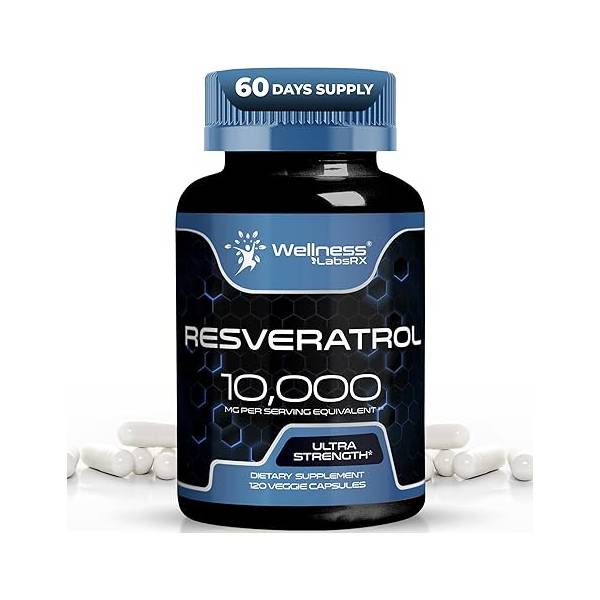 WELLNESS LABSRX RESVERATROL 10,000MG 120 CAPSULAS - 1