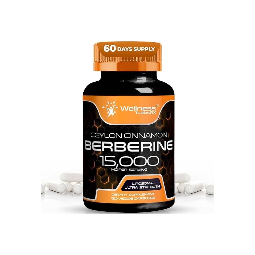 WELLNESS LABSRX CEYLON CINNAMON BERBERINE 15,000MCG 120 CAPSULAS - 1