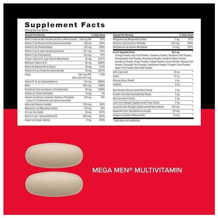 GNC MEGA MEN PERFORMANCE AND VITALITY 30 PACKS - 2