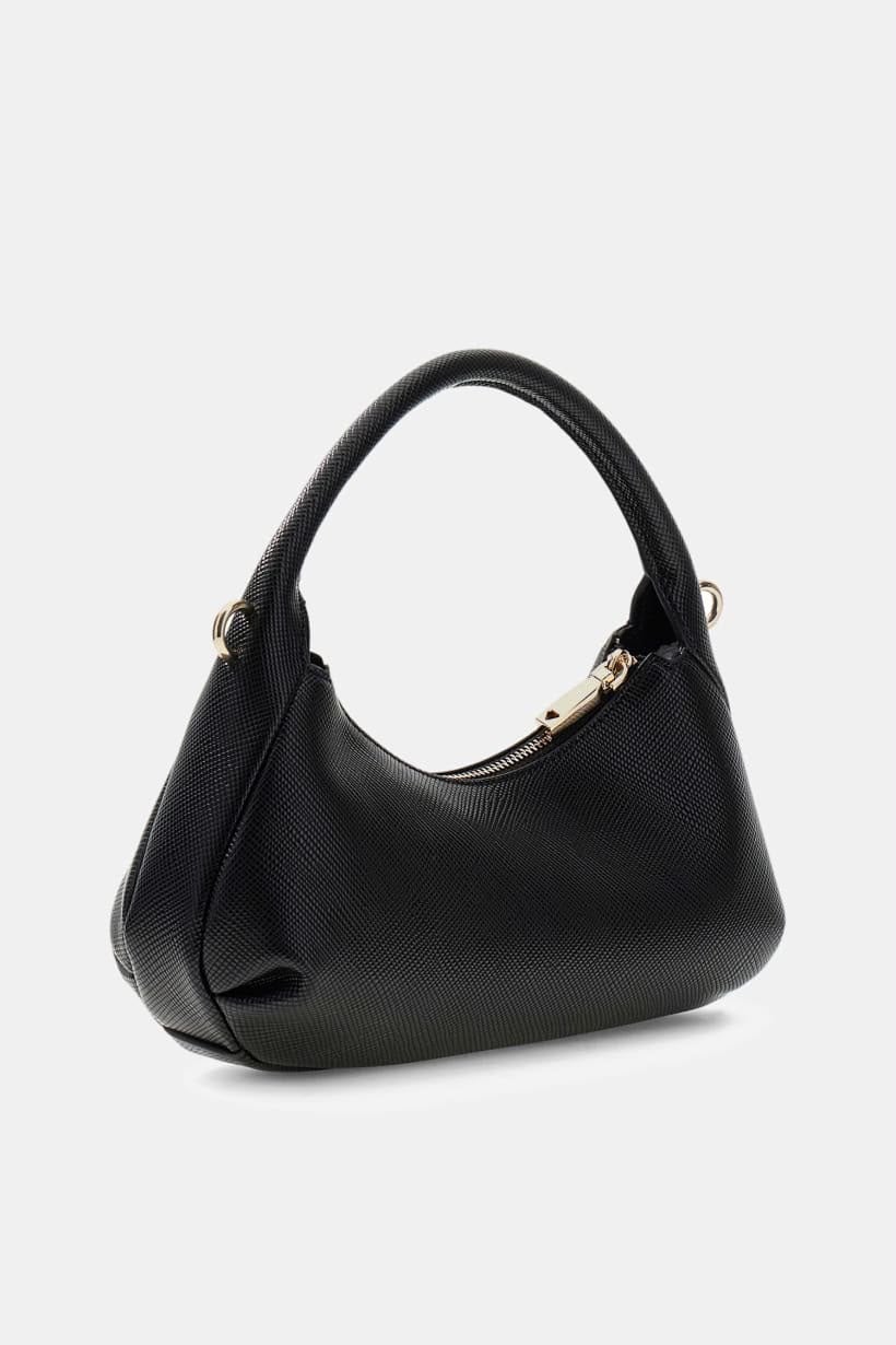 GUESS ECO GEMMA TOP-HANDLE SHOULDER BAG BLACK - 3