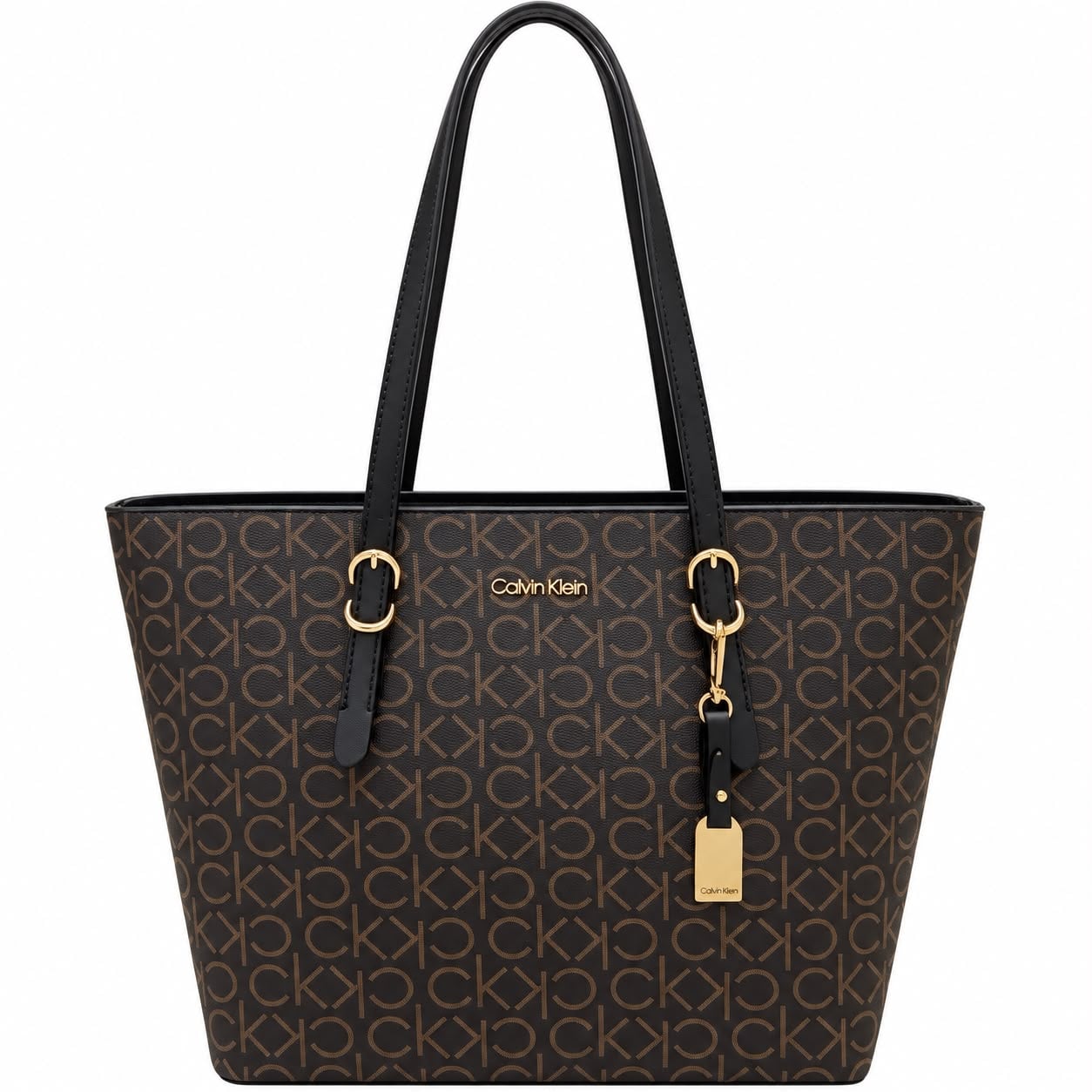CALVIN KLEIN GABRIANNA MONOGRAM TOTE MARRÓN - 1